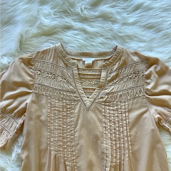 Shabby Chic Blush Tunic with Crochet Detail - Picture 2 of 8